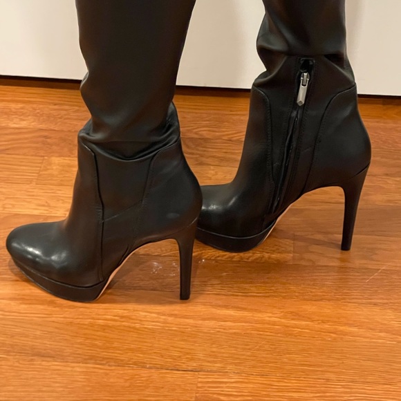 Sam Edelman Amber Black Leather Boot 6 1/2 New - Picture 7 of 9